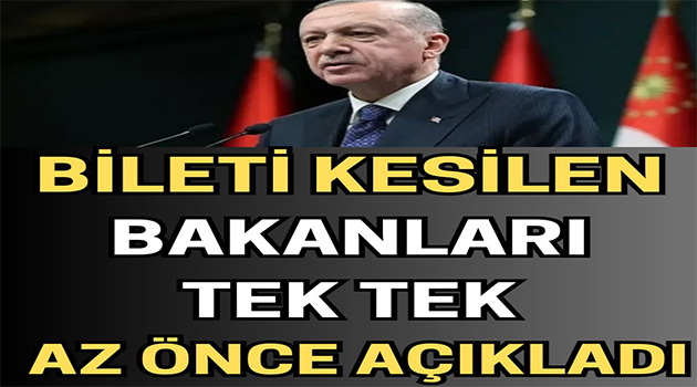 Erdoğan’dan Kabine Açıklamaları